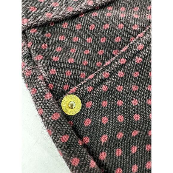 Michael Kors Pants Sz M Jegging Stretchy Ankle Skinny Polka Dot Pull On Burgendy - Picture 4 of 12